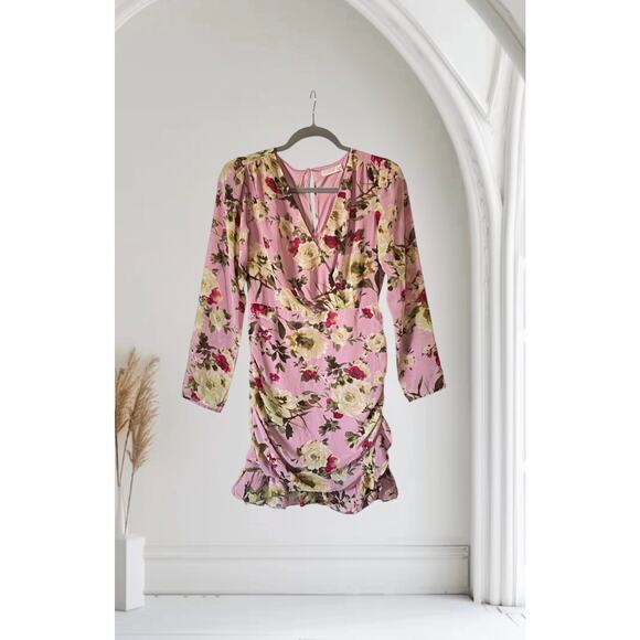 LUSH Floral Ruffle Hem Long Sleeve
Mini Dress Small - Picture 1 of 9